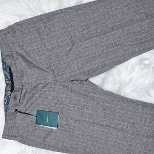 NWT Hellmann's Clothiers Berwich mens brown Glen plaid pants, 38 X 34